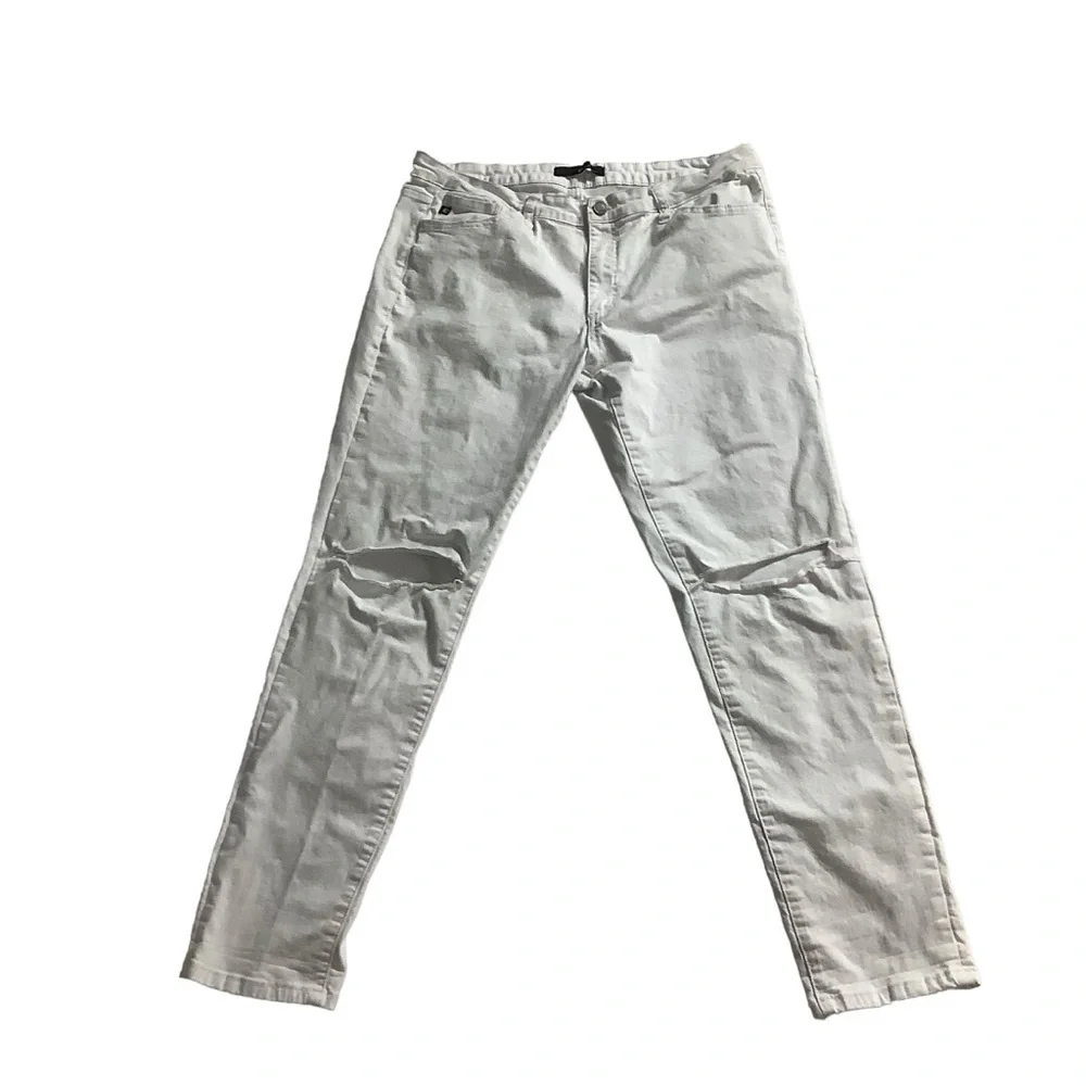 KanCan Taylor High Rise Distressed Skinny Jeans Size 15 / 31 White